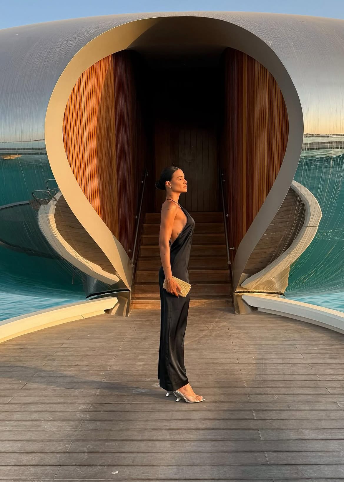 Golden Light, Silver Steps: Maysa Barros in Midnight Black